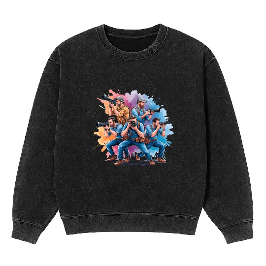 Camera Fireworks - Creatives in Action Mineral Wash Sweatshirts