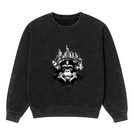 Grunge Bored Ape Mineral Wash Sweatshirts