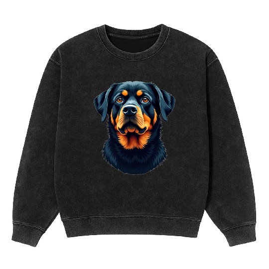 “Rottweiler” – Bold & Beautiful Dogs Mineral Wash Sweatshirts
