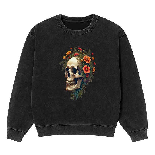 Eco Skull ❘ Nature Vibes ✦ Rebirth Mineral Wash Sweatshirts
