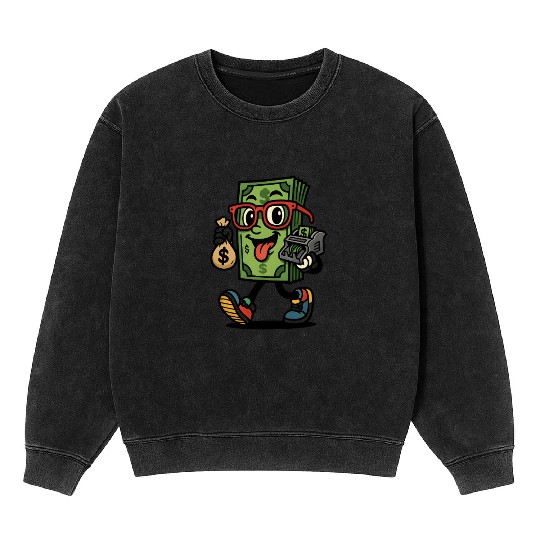 Streetwise Money Stack Mineral Wash Sweatshirts
