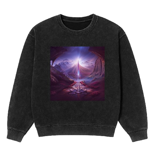Path to the Crystal of Life Mineral Wash Sweatshirts
