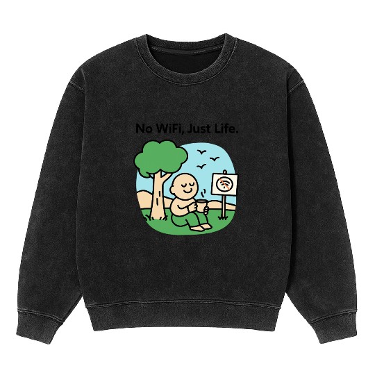 Peaceful Mind Grounding Design Mineral Wash Sweatshirts