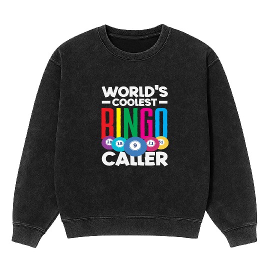 Bingo World's Coolest Bingo Player Vibes Mineral Wash Sweatshirts