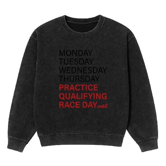 monday tuesday wednesday thursday practice qual Mineral Wash Sweatshirts
