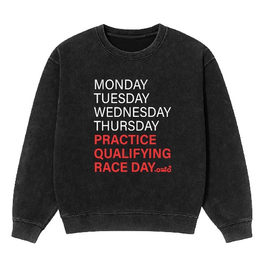 monday tuesday wednesday thursday practice qual Mineral Wash Sweatshirts