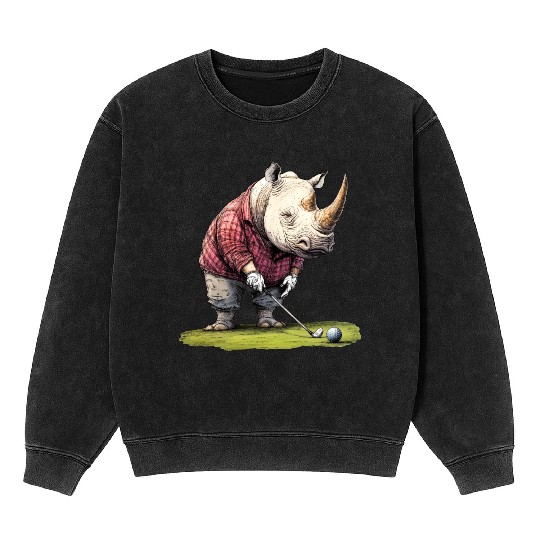 Rhinoceros Golfer / Golf Rhinoceros Mineral Wash Sweatshirts