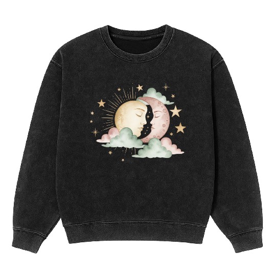 Sun & Moon Embrace Mineral Wash Sweatshirts design