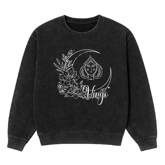 Virgo zodiac astrology Mineral Wash Sweatshirts