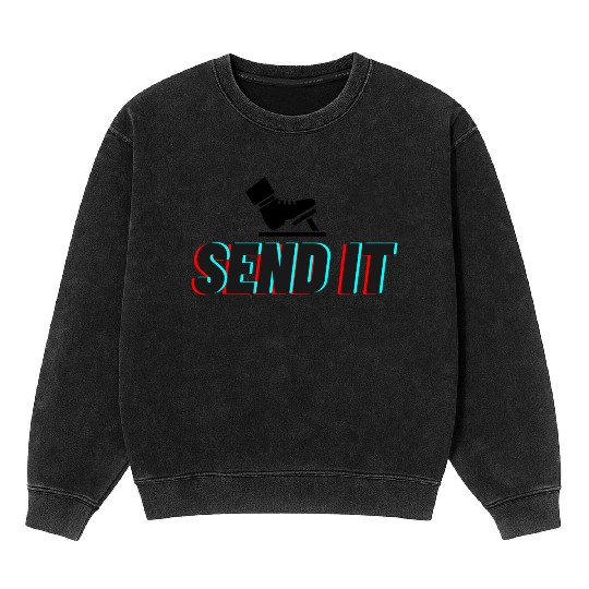 Send It Street Racing Mineral Wash Sweatshirts