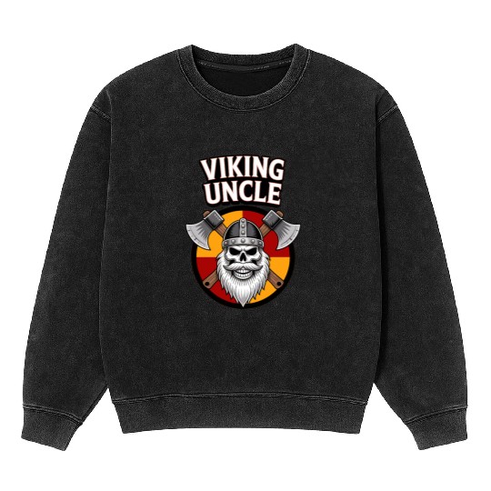 viking uncle norse warrior funny gift Mineral Wash Sweatshirts