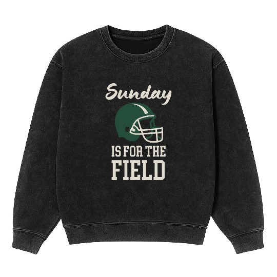 Sunday Football Field Design Mineral Wash Sweatshirts