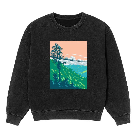 Great Smoky Mountains National Park Gatlinburg WPA Mineral Wash Sweatshirts
