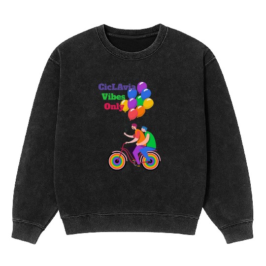 Los Angeles Open Streets Cycling Mineral Wash Sweatshirts