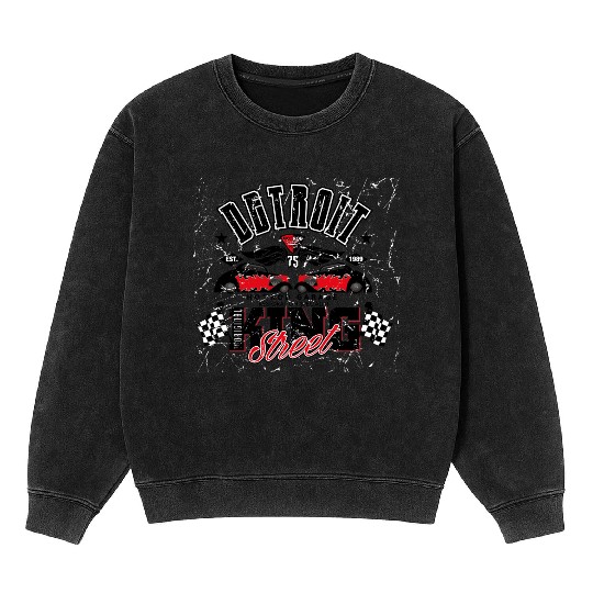 Retro Octobite Hot Rod Detroit Garage Mineral Wash Sweatshirts