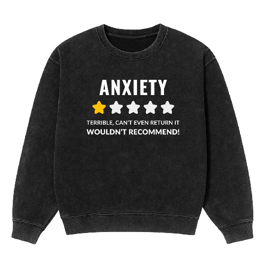 Abstract Anxiety and Emotions Illustration Mineral Wash Sweatshirts
