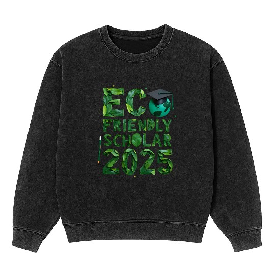 Eco Friendly Scholar 2025 Earth Design Mineral Wash Sweatshirts