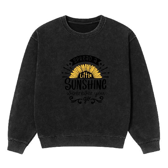 Sunflower Sunshine Mineral Wash Sweatshirts
