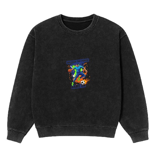 Unleash the Power - Design Heroes Mineral Wash Sweatshirts