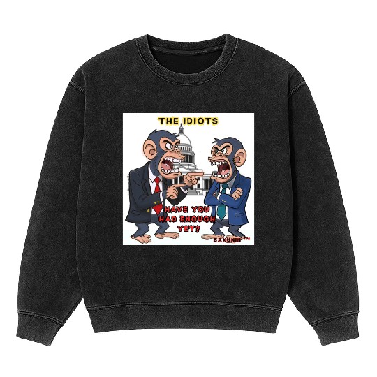 U.S. Political Monkey Showdown Mineral Wash Sweatshirts