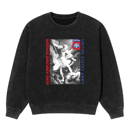 82nd Airborne - Saint Michael Mineral Wash Sweatshirts