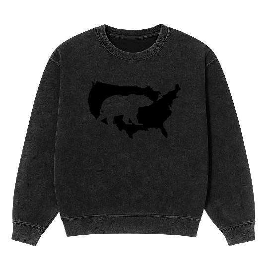 usa bear grizzly Mineral Wash Sweatshirts