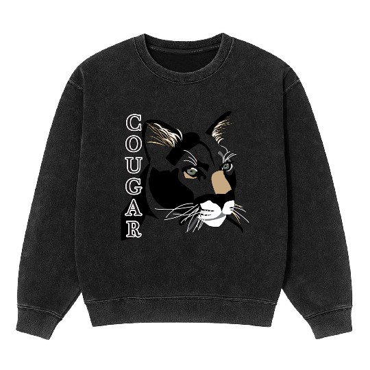 Cougar,Mountain Lion, Puma Mineral Wash Sweatshirts