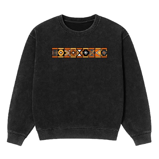 African stripe pattern Mineral Wash Sweatshirts