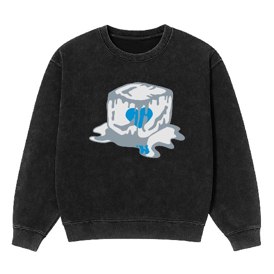 Ice Cube Heart Mineral Wash Sweatshirts