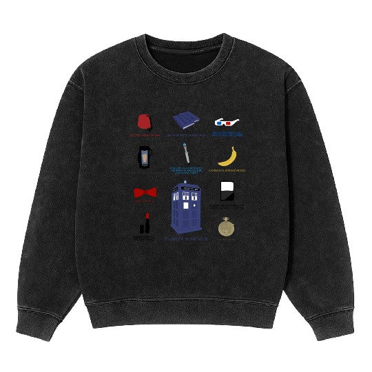 Doctor Who Items Mineral Wash Sweatshirts