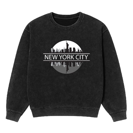 New York City New York Mineral Wash Sweatshirts