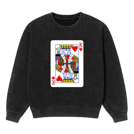 King Of Hearts Couple Mineral Wash Sweatshirts