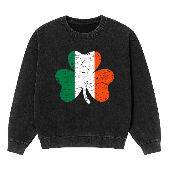 Ireland Shamrock Mineral Wash Sweatshirts