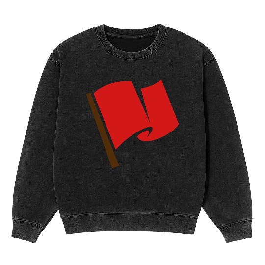 Waving Red Flag Mineral Wash Sweatshirts