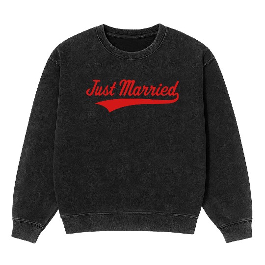 Just Married (Marriage / Wedding) Mineral Wash Sweatshirts