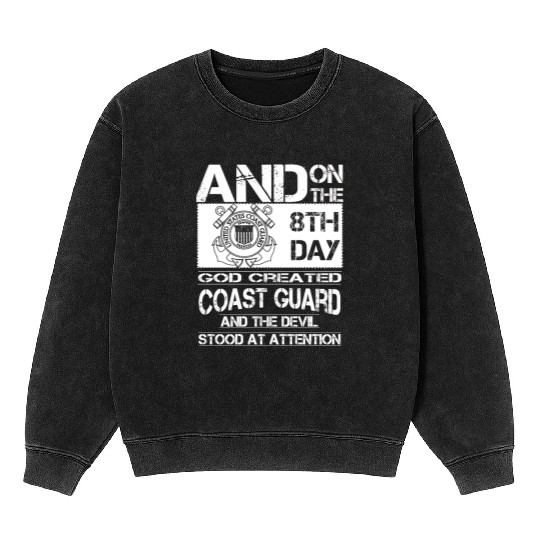 Coast Guard coast guard us coast guard Mineral Wash Sweatshirts