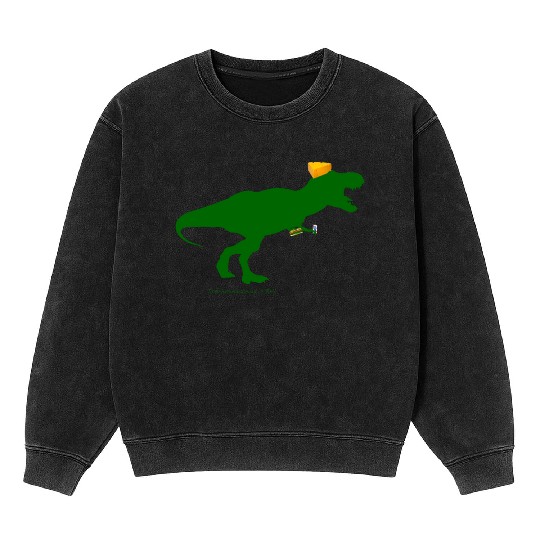 Cheesehead Cheeseheadasaurus Packers Dinosaur Mineral Wash Sweatshirts