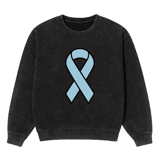 Light Blue Prostate Cancer Ribbon Mineral Wash Sweatshirts