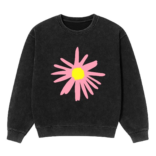 Flower, Daisy Mineral Wash Sweatshirts