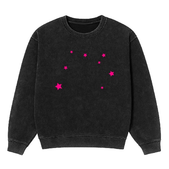 Stars, Pink, Bling Bling Mineral Wash Sweatshirts