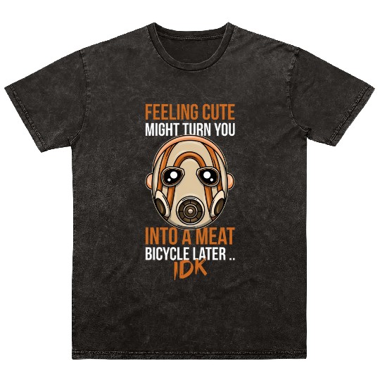 Feeling Cute Borderlands Psycho Mask Horror gift Mineral Wash T Shirts