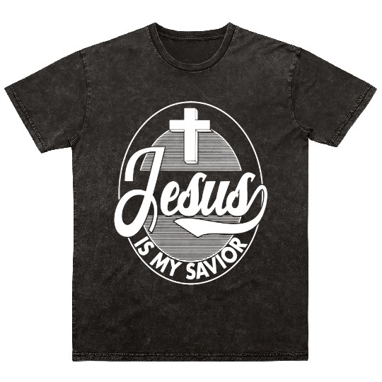 Jesus Is My Savior Love Jesus Christian Christmas Mineral Wash T Shirts