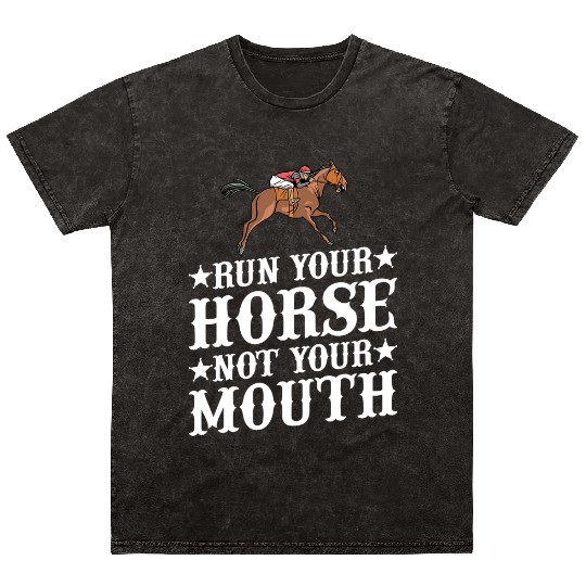 Jockey Funny Quarter Horse Racing Mineral Wash T Shirts