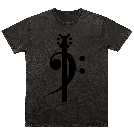 Bass clef w/Bass guitar Mineral Wash T Shirts