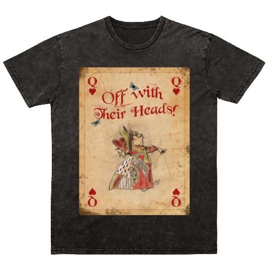 Alice in Wonderland The Queen of Hearts Mineral Wash T Shirts