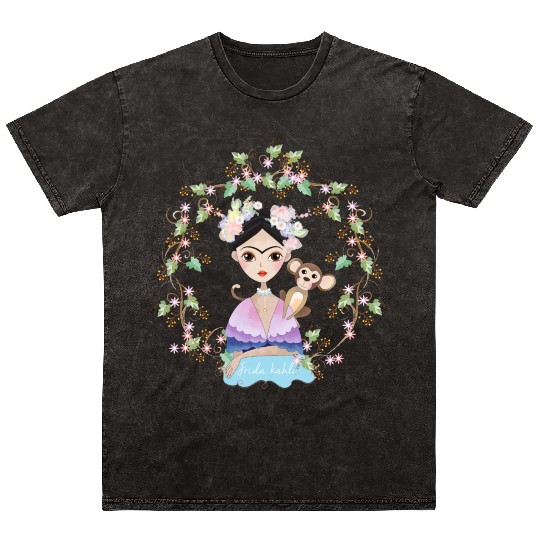 Frida Kahlo girl's Mineral Wash T Shirts
