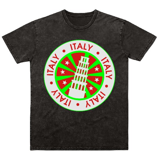 italy sticker Mineral Wash T Shirts