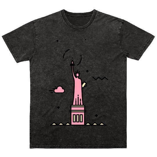 Statue of liberty Mineral Wash T Shirts