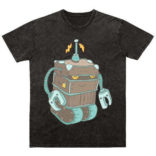 48 robot 53 png vectorstock 4842445 Mineral Wash T Shirts