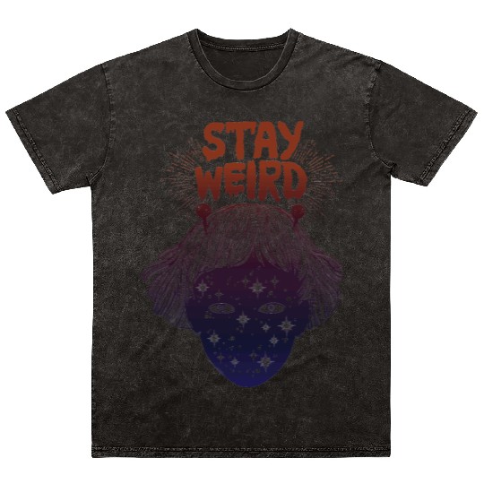 Stay Weird Mineral Wash T Shirts